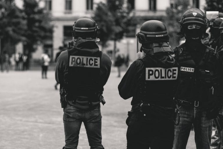 defunding police riot gear