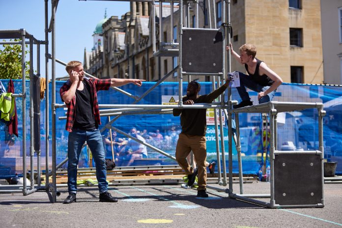 on edge, parkour theatre performance