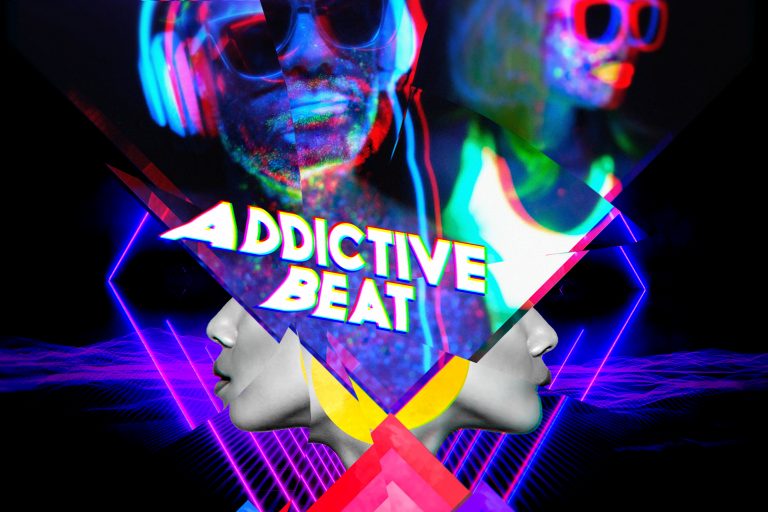 artwork for boundless theatre's addictive beat