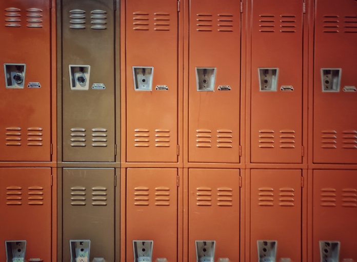 Multicolour school lockers