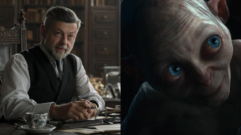 Andy Serkis side by side with Gollum